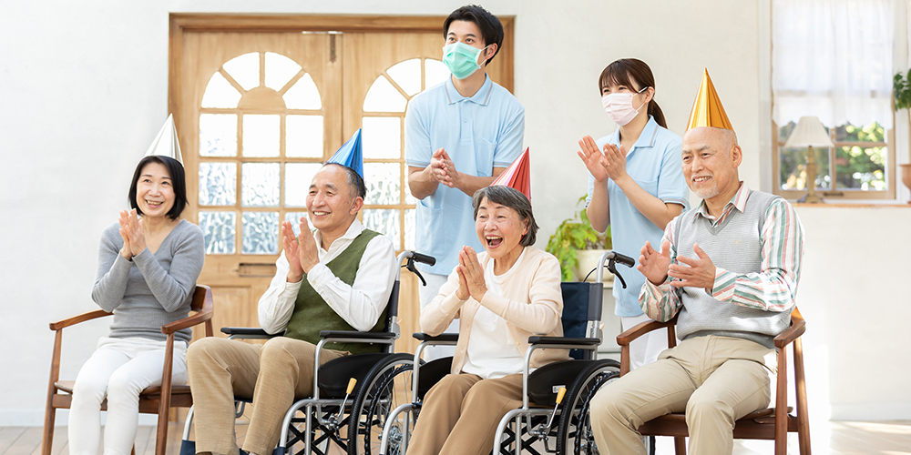 介護施設でのイベント風景